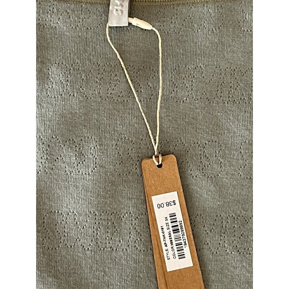 SKIMS Stretch Logo Pointelle Strappy Straight Neck Camisole Top Size 3X - Picture 9 of 11